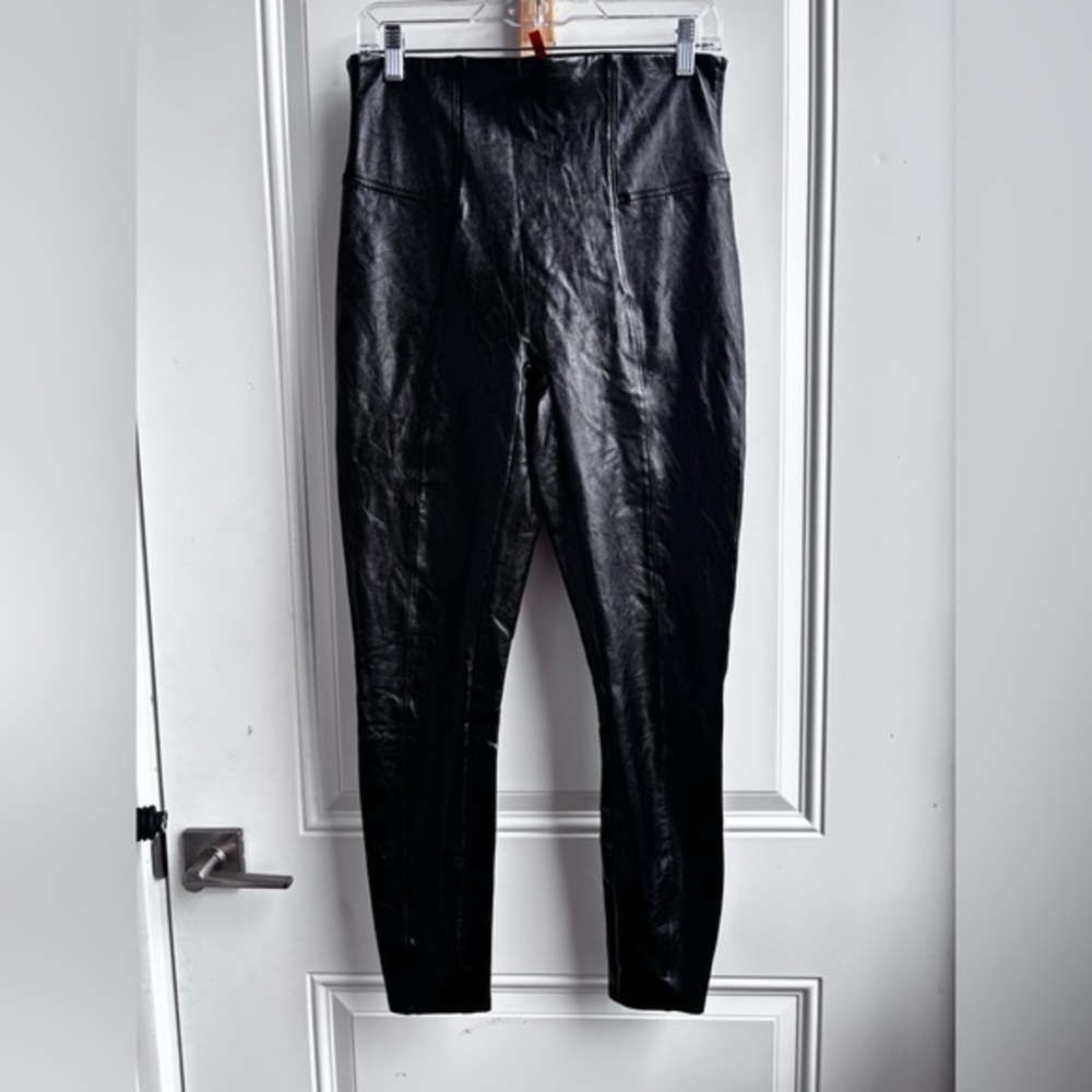 SPANX Black Dress Pants with Tapered Fit